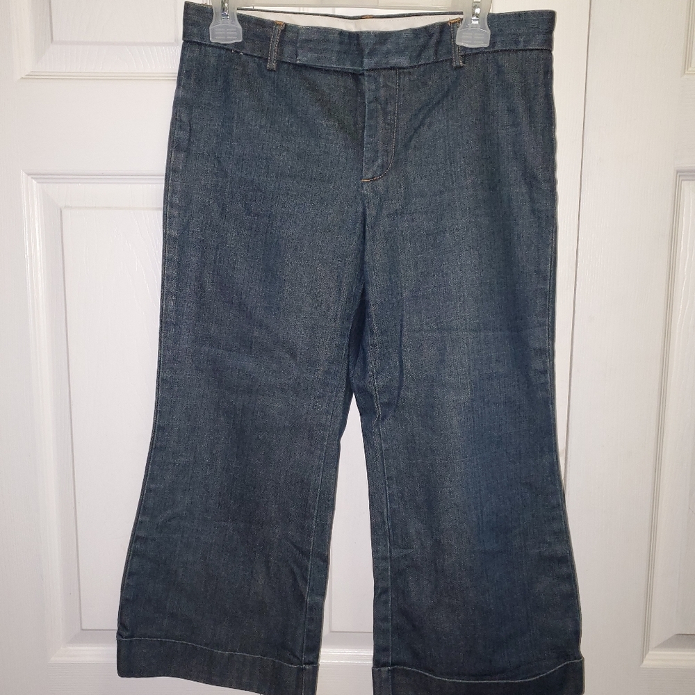 Vintage Gap Denim Wide Leg Capri Size 4